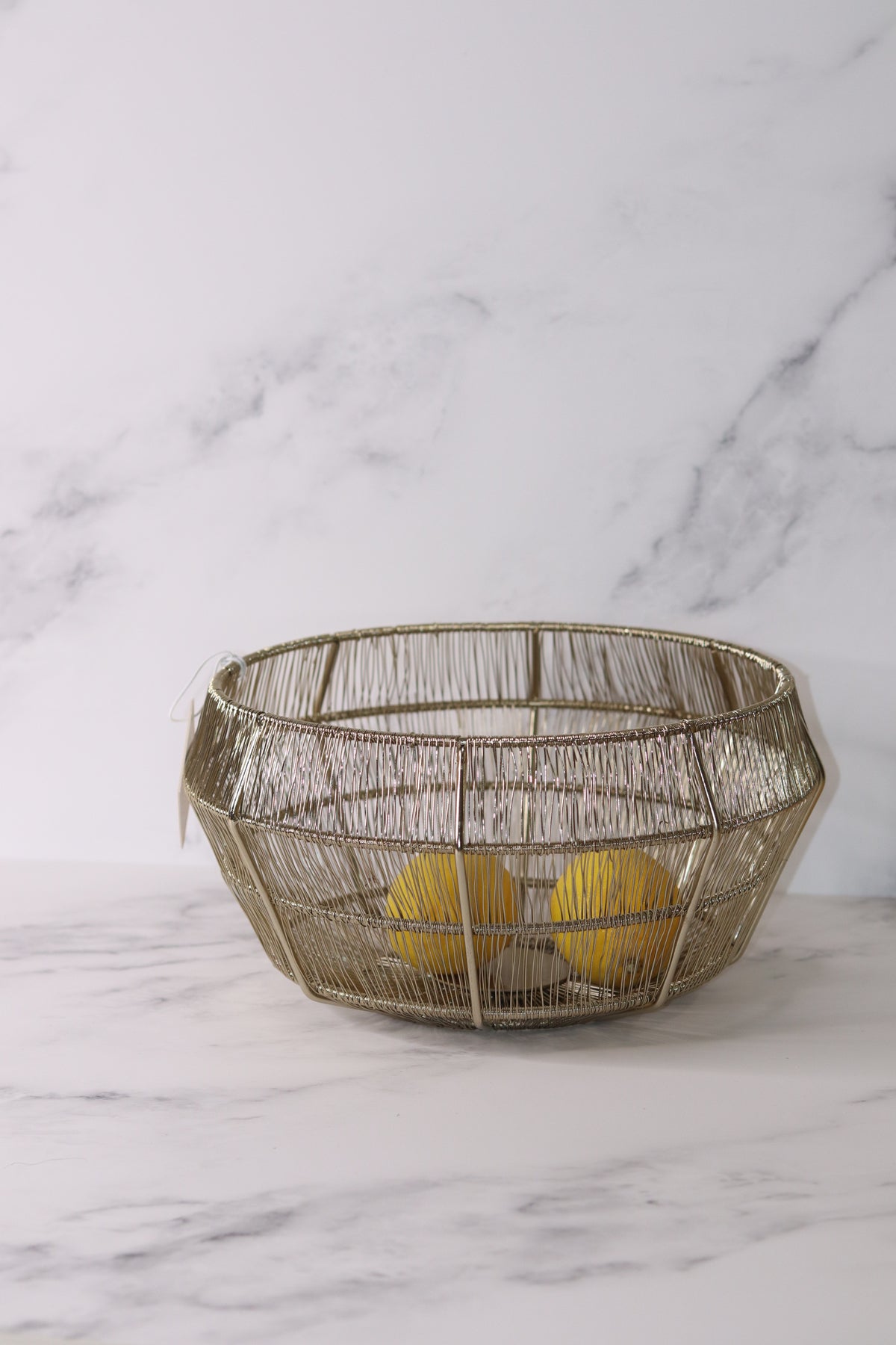 Gold/Bronze Wire Fruit Bowl
