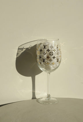 Custom LV monogram Wine Glass Cups