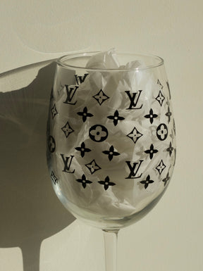 Custom LV monogram Wine Glass Cups