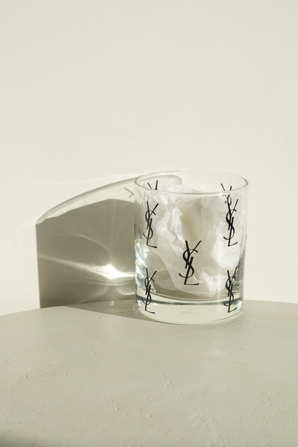 Custom YSL dreaming Old Fashion Glass Cup