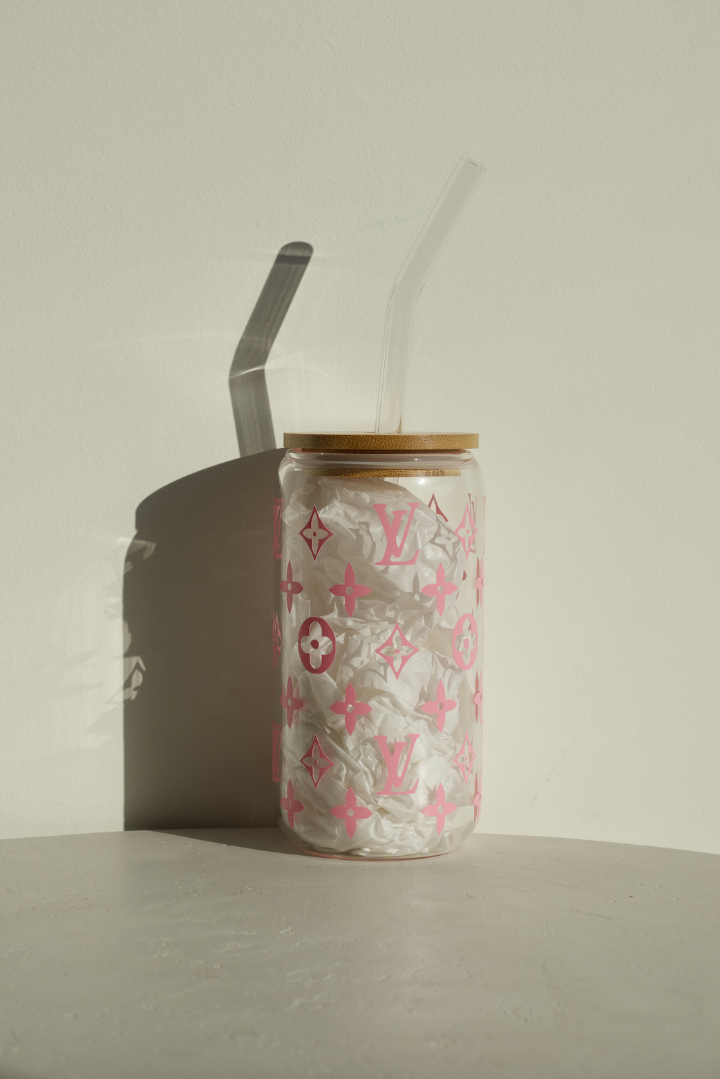 Custom LV dream Bamboo Glass Cup