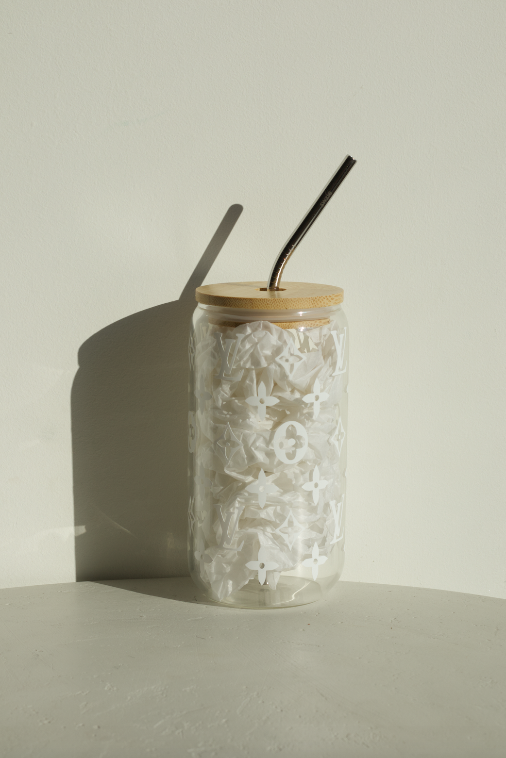 Custom LV dream Bamboo Glass Cup